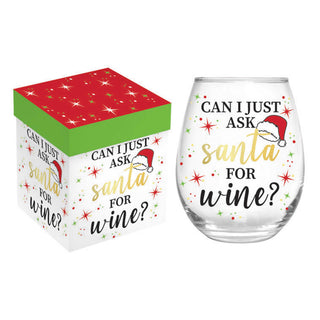 Can I Just Ask Santa for Wine Boxed Wine Glass
