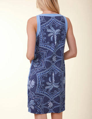 Madolyn Snap Dress in Ogeechee Palm Medallion