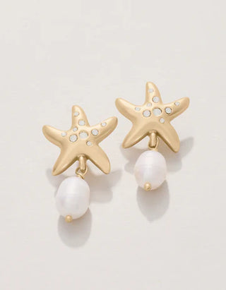Starfish Pearl Earrings