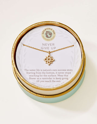 Sea La Vie Never Give Up/Lotus Necklace
