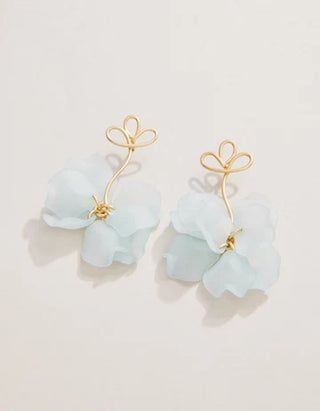 Corolla Stem Earrings in Blue