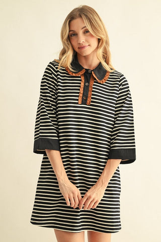 Better Be Right Dress in Taupe/Black