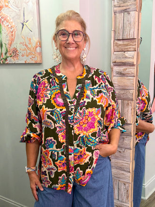 Without Trying Top in Olive