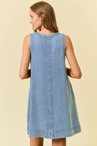 Lost To The Waves Dress in Denim