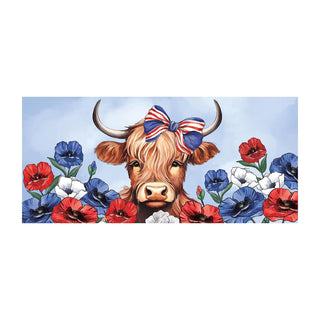 Patriotic Highland Cow Sassafras Switch Mat