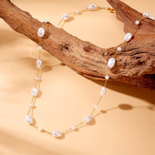 Stainless Steel Pearl Necklace