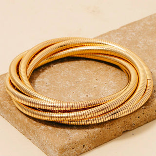 Time To Be Metallic Coil Bracelet Set