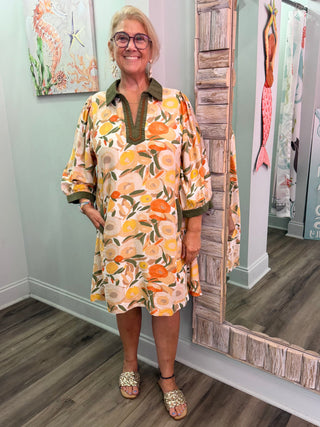The Way You Move Dress in Olive Mix