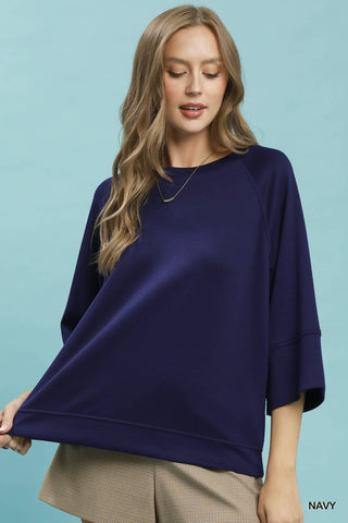 Walking Down The Island Top in Navy