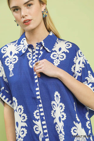 New Summers Top in Cobalt Blue