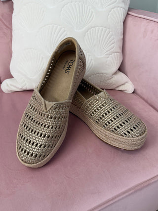 Valencia Platform Espadrille in Champagne