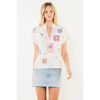 Leave The Island Top in White