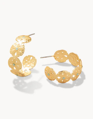 Sand Dollar Hoop Earrings