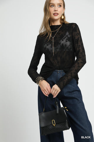 Gentle Winds Lace Top in Black