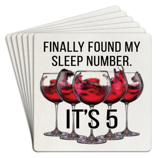 Bar Coaster Pack of 6 | Finally found my sleep number