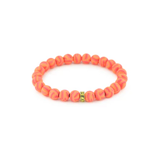 Coral Disco Bracelet Stack