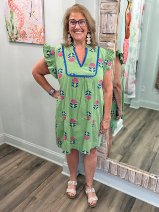 Try To Impress Me Dress in Sage