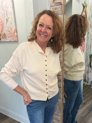 Easy Wins Cardigan in Cream