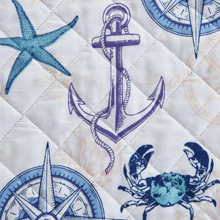 Azure Collection Coastal Quilt Set: Twin / Azure