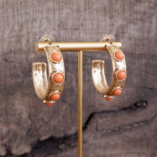 Jeweled Bubble Hoop Earrings