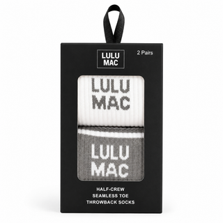 Lulu Mac Socks 2 Pair Box In Grey/Grey