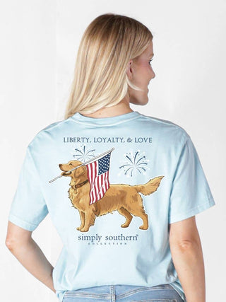 Liberty, Loyalty, & Love Short Sleeve T-Shirt in Ice