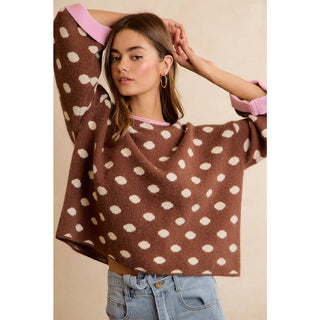 Dots Of Delight Sweater in Black
