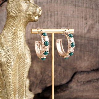 Jeweled Bubble Hoop Earrings