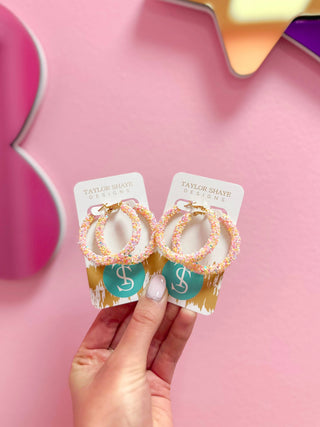 Carley Glitter Hoops