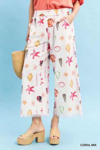 Beach Talk Pants in Coral Mix