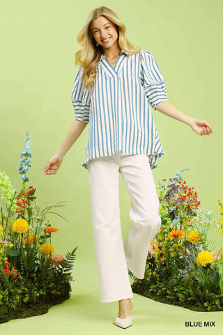 New Style Top in Blue Mix