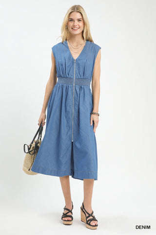 Appreciate It Midi Dress in Denim