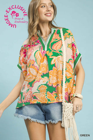 Talk About The Past Top in Green