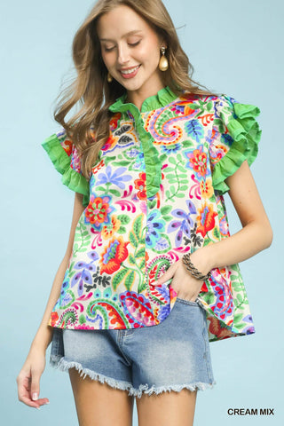 Locked Out Top in Cream Mix