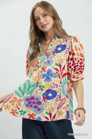 Island Ferry Top in Tangerine Mix