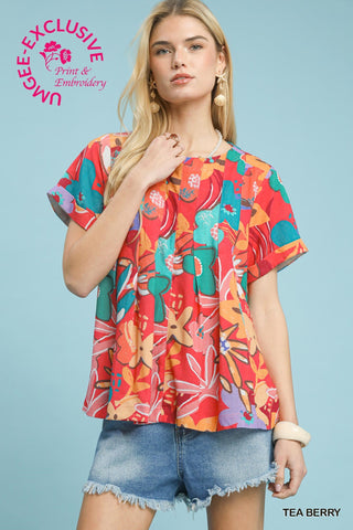 Totally Lost Top in Teaberry