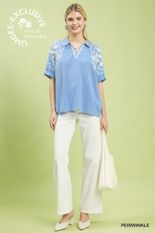 Call It What I Want Top in Periwinkle