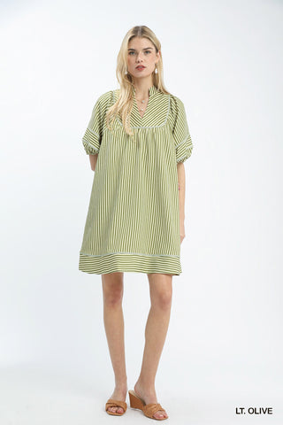 Tired Of You Shift Dress in Light Olive