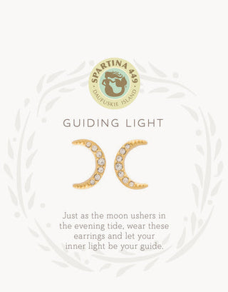 Silver Stud Earrings in Guiding Light/Crescent