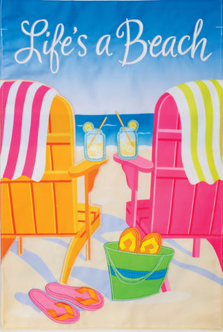 Life's A Beach Garden Flag