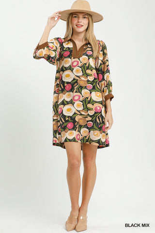 The Way You Move Dress in Black Mix
