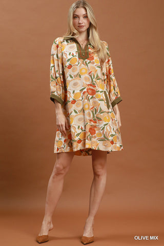The Way You Move Dress in Olive Mix
