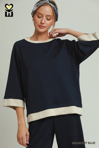 New Me Top in Midnight Blue