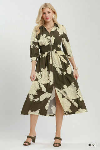 Promises Of Tomorrow Midi Dress in Olive