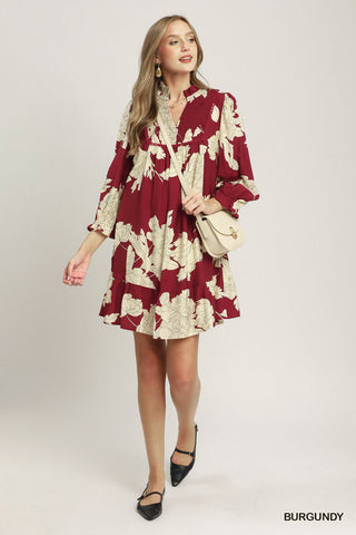 On Top Of It Dress in Burgundy