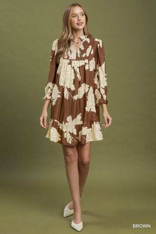On Top Of It Dress in Brown