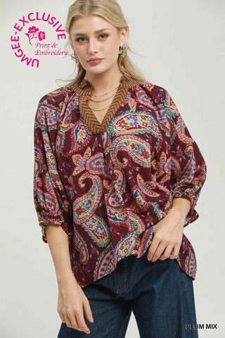 In The Future Top in Plum Mix