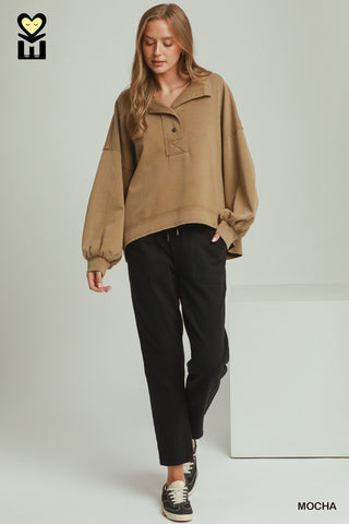Stick To The Script Top in Mocha