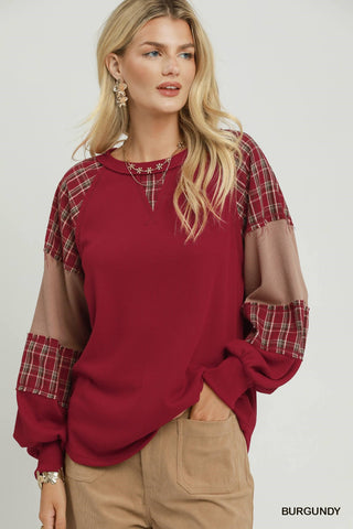 Lose Your Mind Top in Burgundy