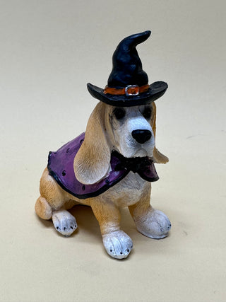 Cuddly Witch Dog Figurine